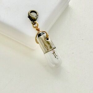 🆕 Anthropologie Vintage Mini Light Bulb Pendant Charm